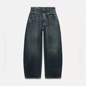 Zara Mid Waist Barrel Jeans